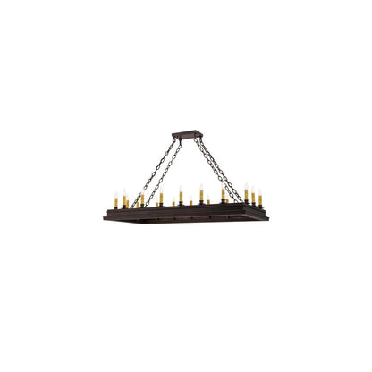 Long Mezek 18 Light 24" Wide Taper Candle Linear Chandelier