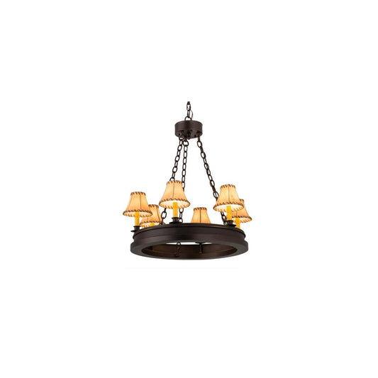Sullivan Ranch 6 Light 28" Wide Ring Chandelier