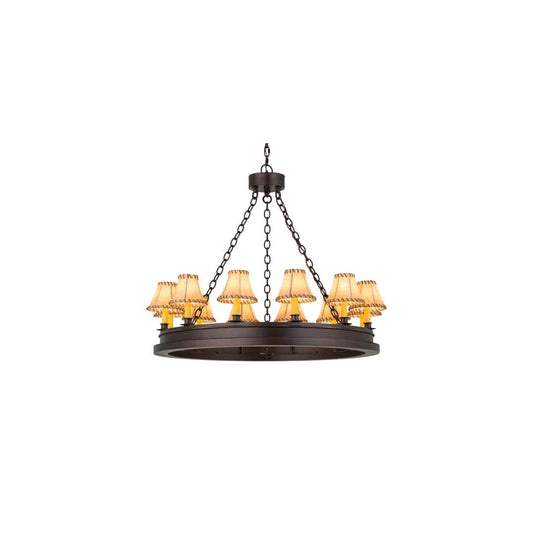 Sullivan Ranch 12 Light 39" Wide Ring Chandelier
