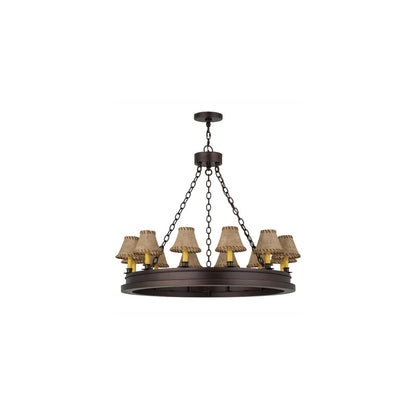 Sullivan Ranch 12 Light 39" Wide Ring Chandelier