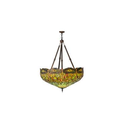 Tiffany Hanginghead Dragonfly 4 Light 38" Wide Pendant