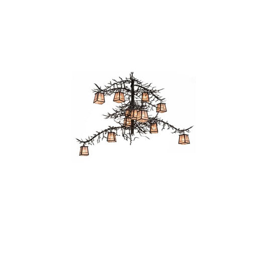 Pine Branch Valley View 12 Light 48" Wide Chandelier