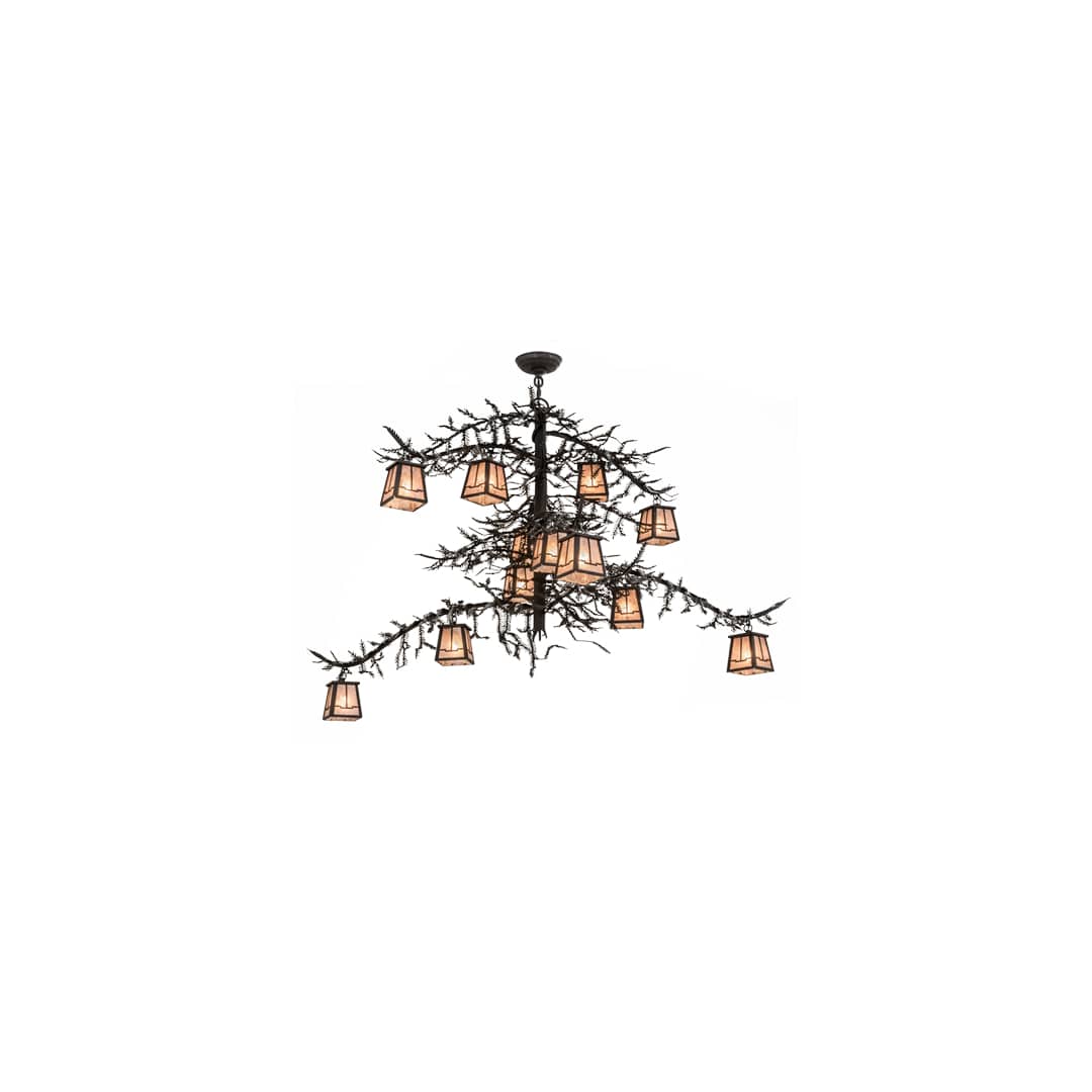 Pine Branch Valley View 12 Light 48" Wide Chandelier