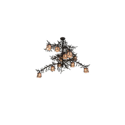 Pine Branch Valley View 12 Light 48" Wide Chandelier