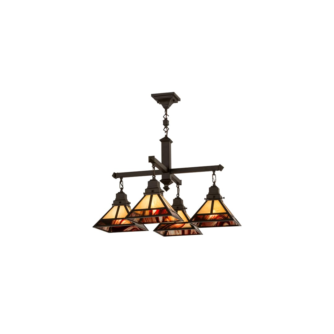 T Mission 4 Light 43" Wide Chandelier