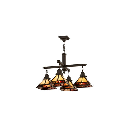 T Mission 4 Light 43" Wide Chandelier