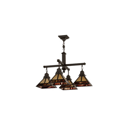T Mission 4 Light 43" Wide Chandelier
