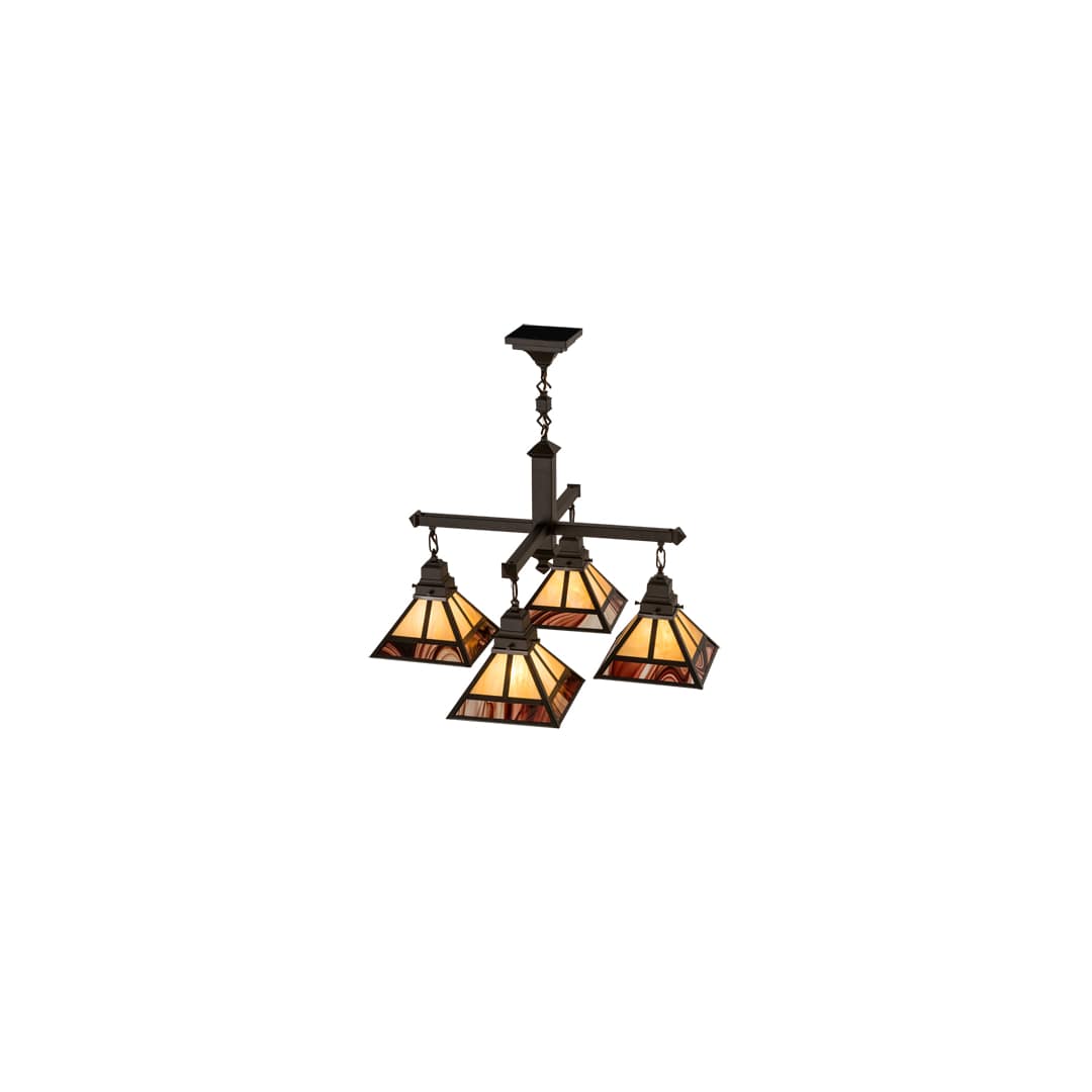 T Mission 4 Light 43" Wide Chandelier