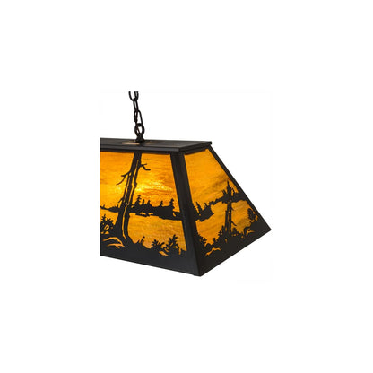 Bear at Lake 6 Light 17" Wide Linear Pendant
