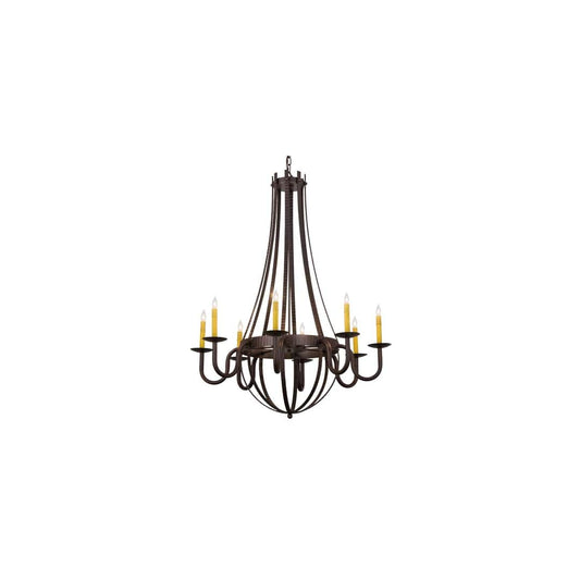Barrel Stave Metallo 8 Light 38" Wide Taper Candle Style Chandelier