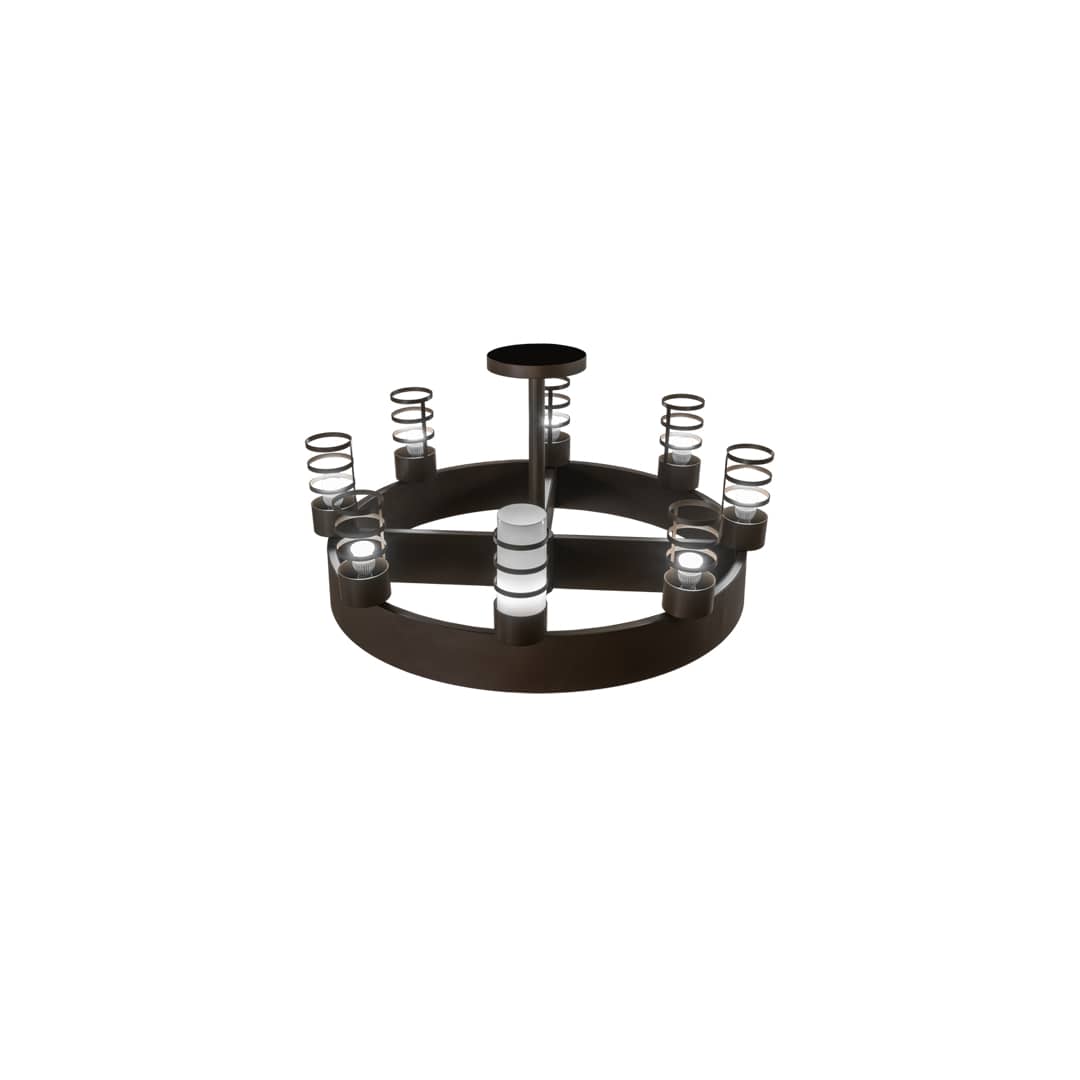 Molle Cilindro 8 Light 48" Wide Semi-flush Ceiling Fixture