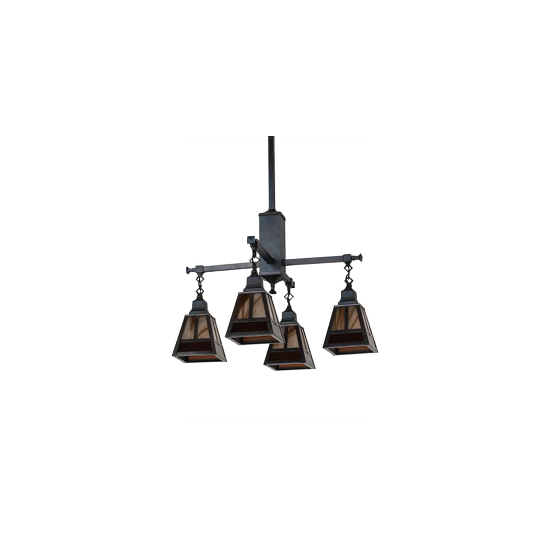 T Mission 4 Light 26" Wide Chandelier