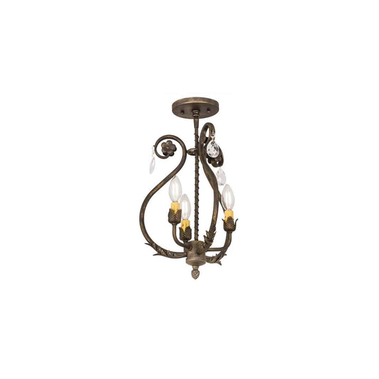 Antonia 3 Light 12" Wide Semi-flush Ceiling Fixture