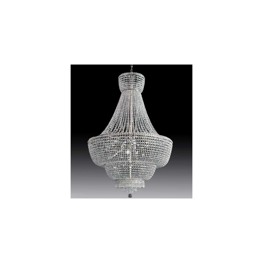 Beethoven 8 Light 39" Wide Crystal Empire Chandelier