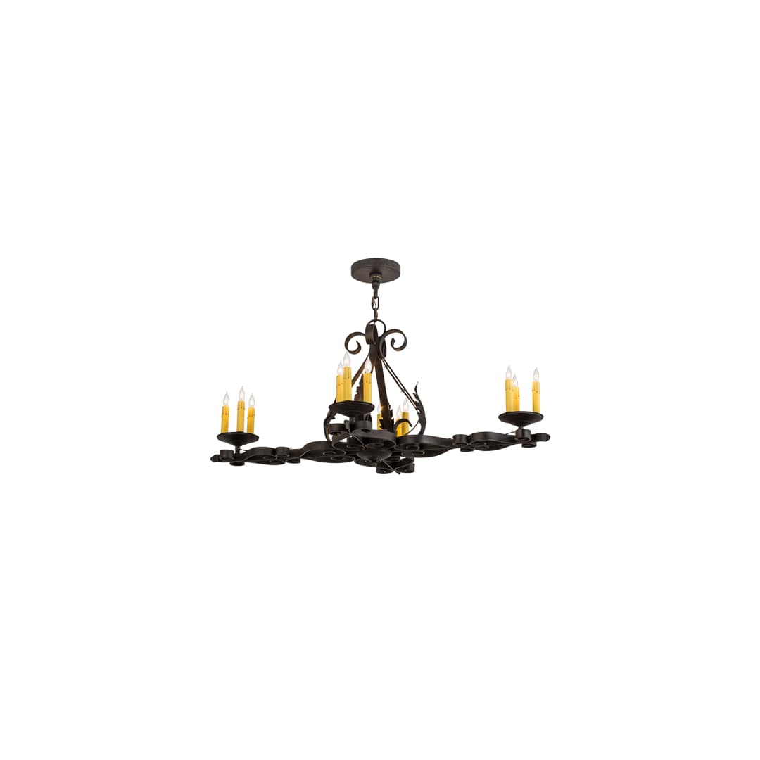 Elianna 12 Light 25" Wide Taper Candle Linear Chandelier