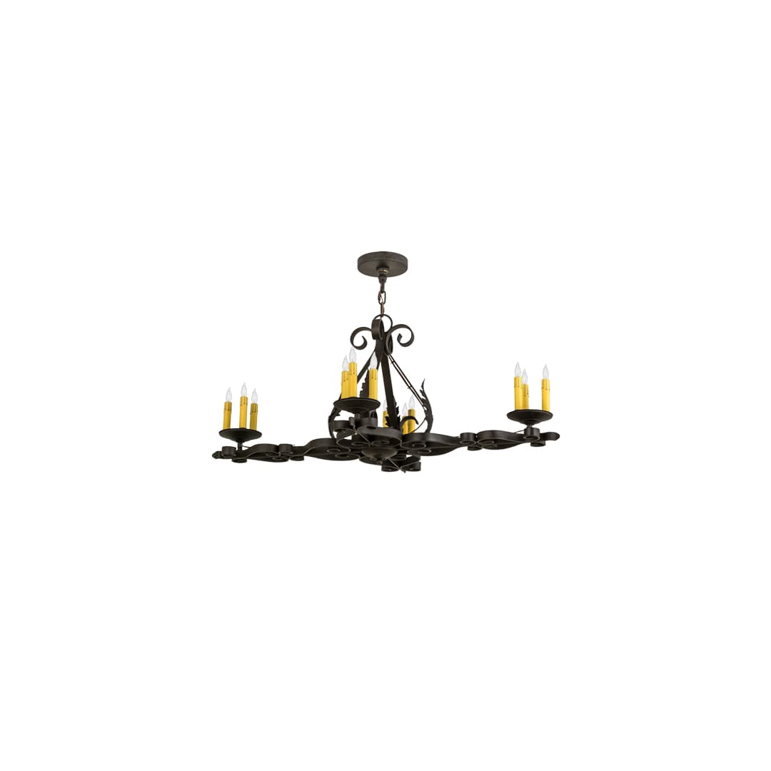 Elianna 12 Light 25" Wide Taper Candle Linear Chandelier