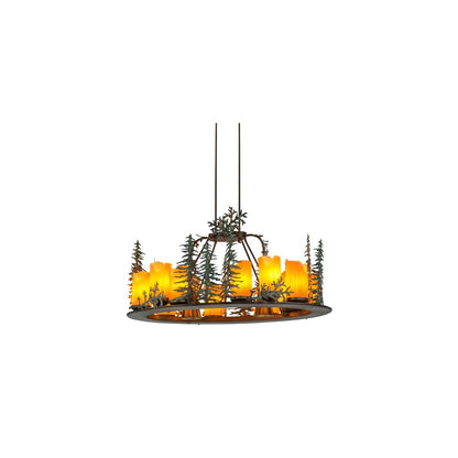 Long Tall Pines 12 Light 27" Wide Ring Chandelier