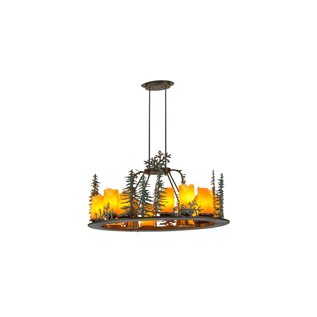 Long Tall Pines 12 Light 27" Wide Ring Chandelier
