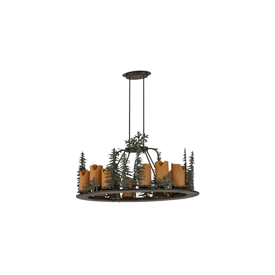 Long Tall Pines 12 Light 27" Wide Ring Chandelier