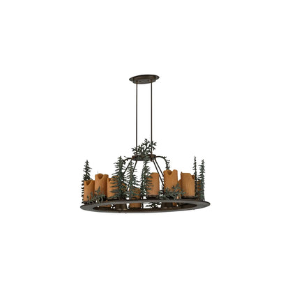 Long Tall Pines 12 Light 27" Wide Ring Chandelier