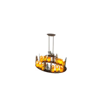 Long Tall Pines 12 Light 27" Wide Ring Chandelier