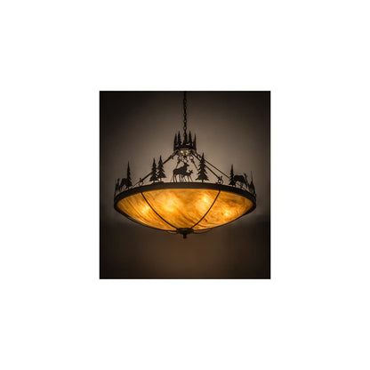 Deer Family 8 Light 48" Wide Pendant