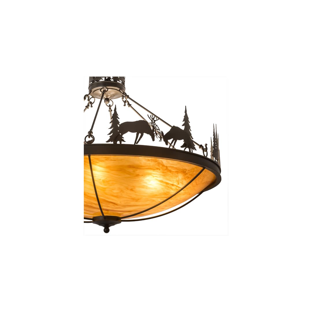 Deer Family 8 Light 48" Wide Pendant