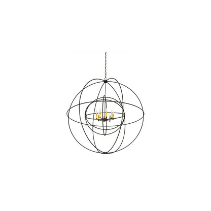 Atom Enerjisi 8 Light 60" Wide Taper Candle Globe Chandelier