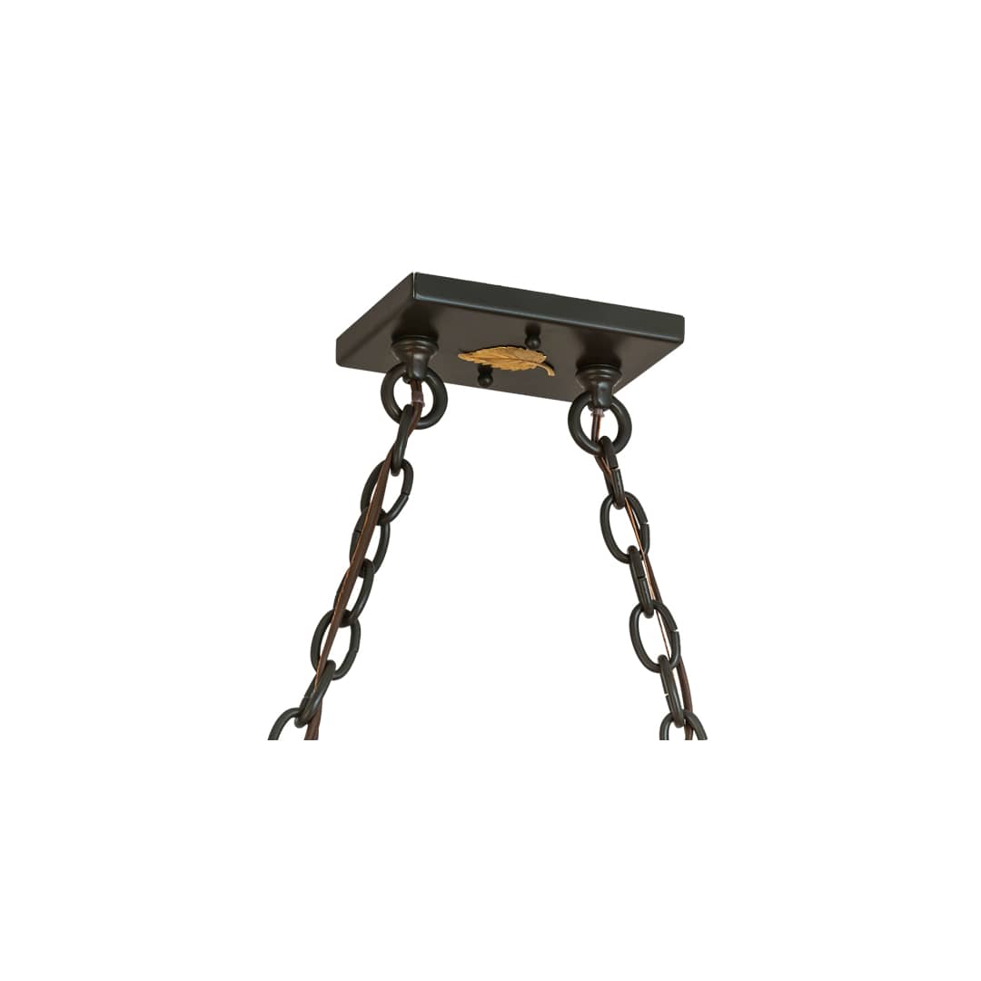 Deer at Lake 6 Light 17" Wide Linear Pendant