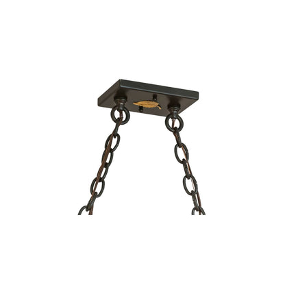 Deer at Lake 6 Light 17" Wide Linear Pendant