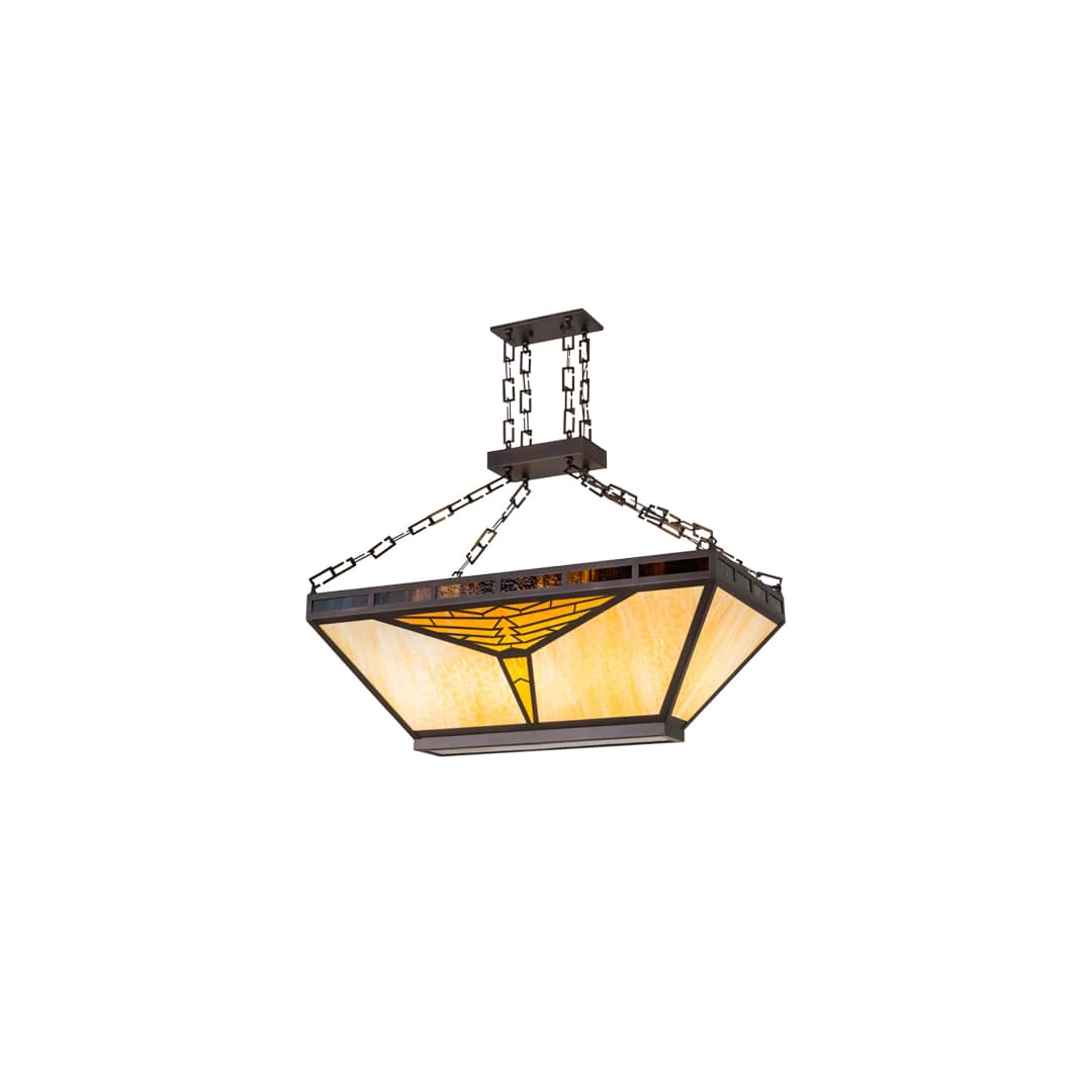 Mission 9 Light 24" Wide Linear Pendant