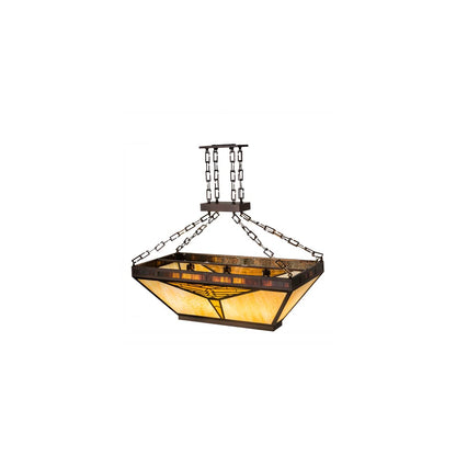 Mission 9 Light 24" Wide Linear Pendant