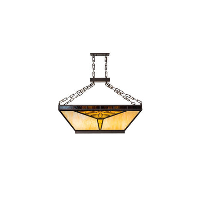 Mission 9 Light 24" Wide Linear Pendant