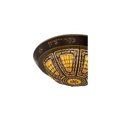 Fleur-de-lis 6 Light 30" Wide Flush Mount Bowl Ceiling Fixture
