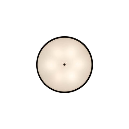 Cilindro Barnabas 6 Light 36" Wide Semi-Flush Drum Ceiling Fixture with Linen Textrene Shade - Timeless Bronze Finish