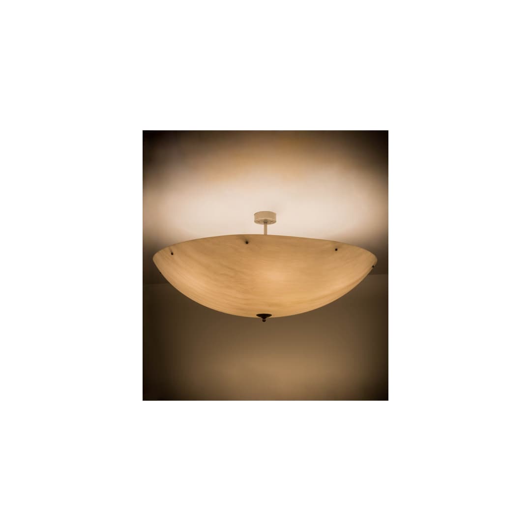 Madison 12 Light 60" Wide Semi-Flush Bowl Ceiling Fixture - Nickel Finish - GU24 Bulb Base
