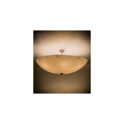 Madison 12 Light 60" Wide Semi-Flush Bowl Ceiling Fixture - Nickel Finish - GU24 Bulb Base