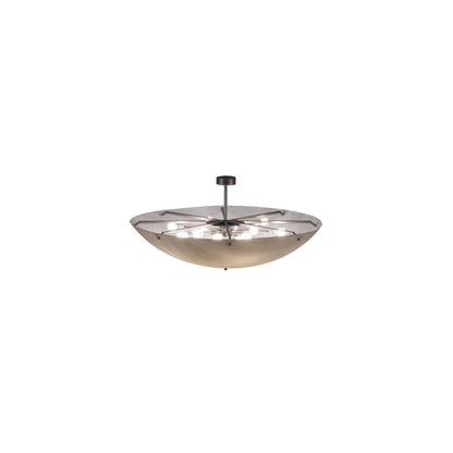 Madison 12 Light 60" Wide Semi-Flush Bowl Ceiling Fixture - Nickel Finish - GU24 Bulb Base