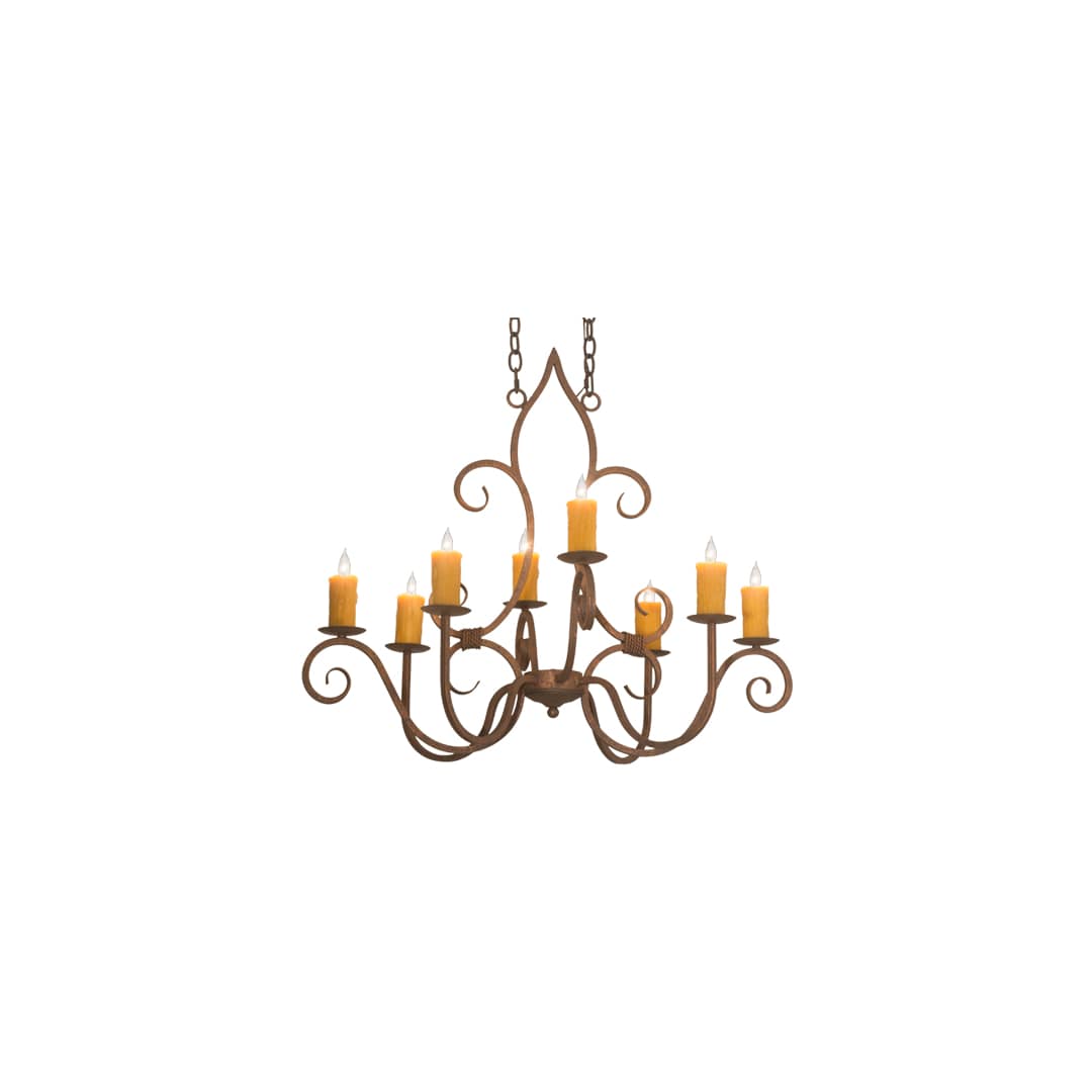 Long Clifton 8 Light 26" Wide Taper Candle Style Chandelier