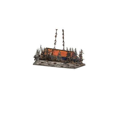 Moose through the Trees 6 Light 19" Wide Linear Pendant