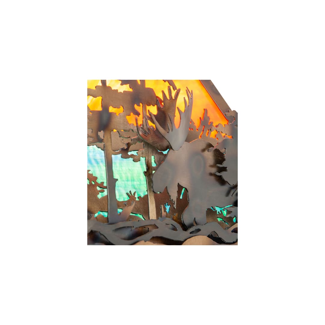 Moose through the Trees 6 Light 19" Wide Linear Pendant
