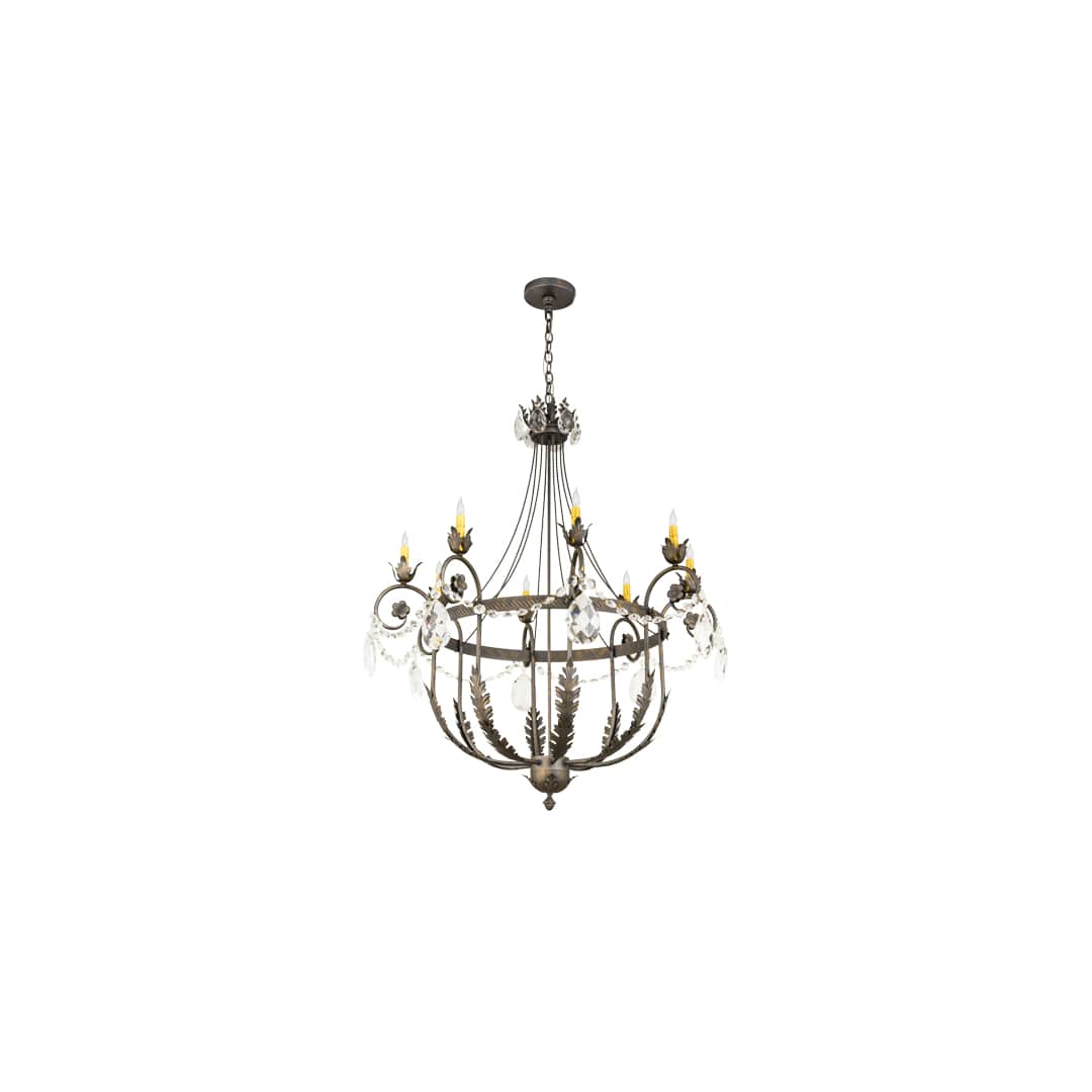 Antonia 8 Light 40" Wide Crystal Candle Style Chandelier