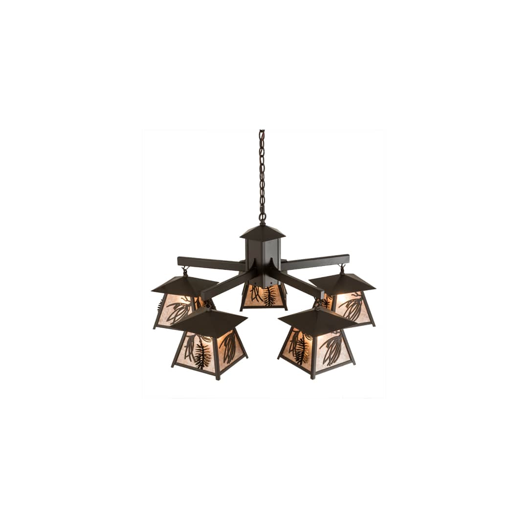 Scotch Pine 5 Light 40" Wide Chandelier