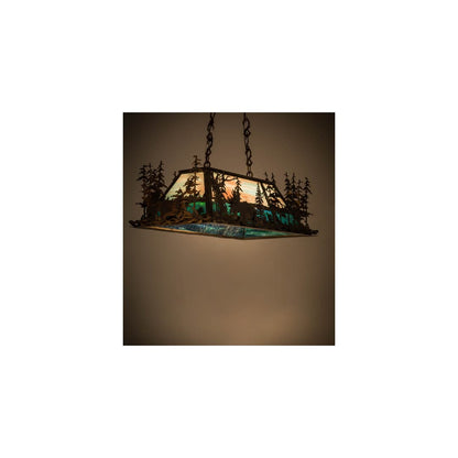 Moose Through the Trees 6 Light 20" Wide Linear Pendant