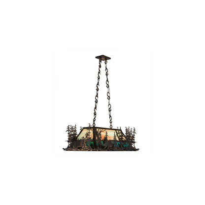 Moose Through the Trees 6 Light 20" Wide Linear Pendant