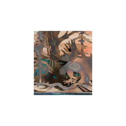 Moose Through the Trees 6 Light 20" Wide Linear Pendant