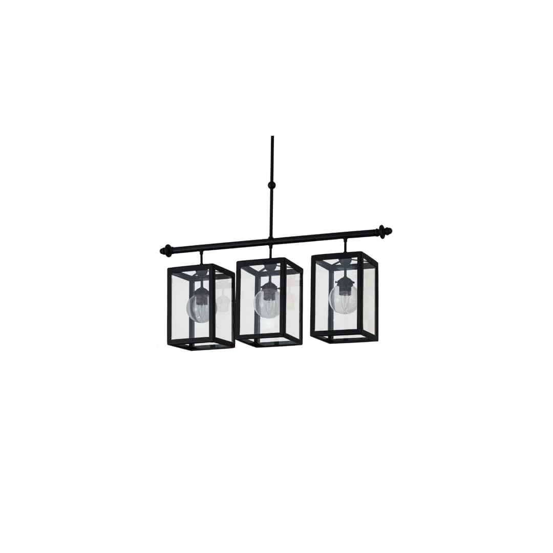 Quadrato Bloc 3 Light 8" Wide Linear Pendant
