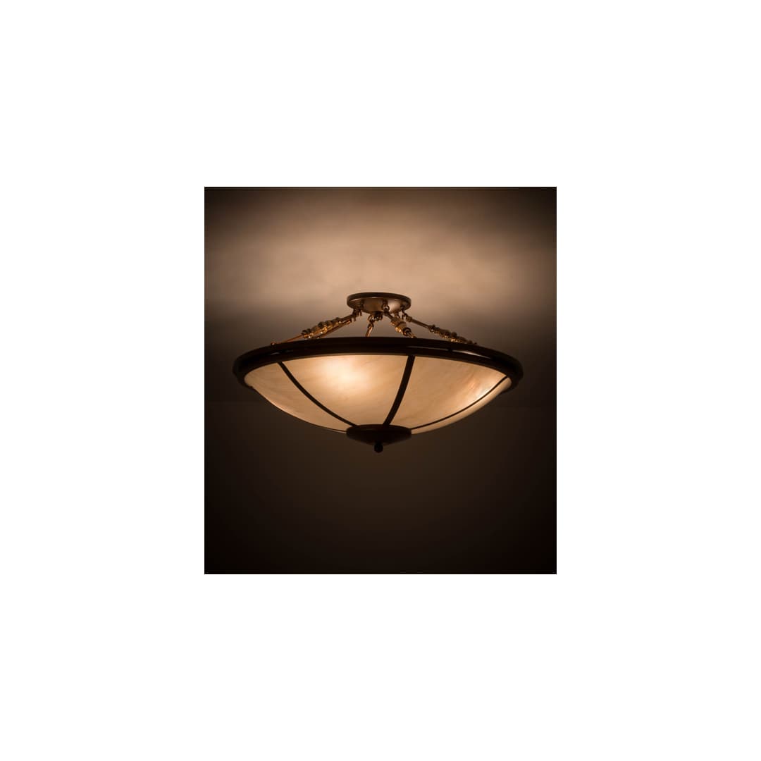 Commerce 4 Light 31" Wide Semi-Flush Bowl Ceiling Fixture - Vintage Copper Finish