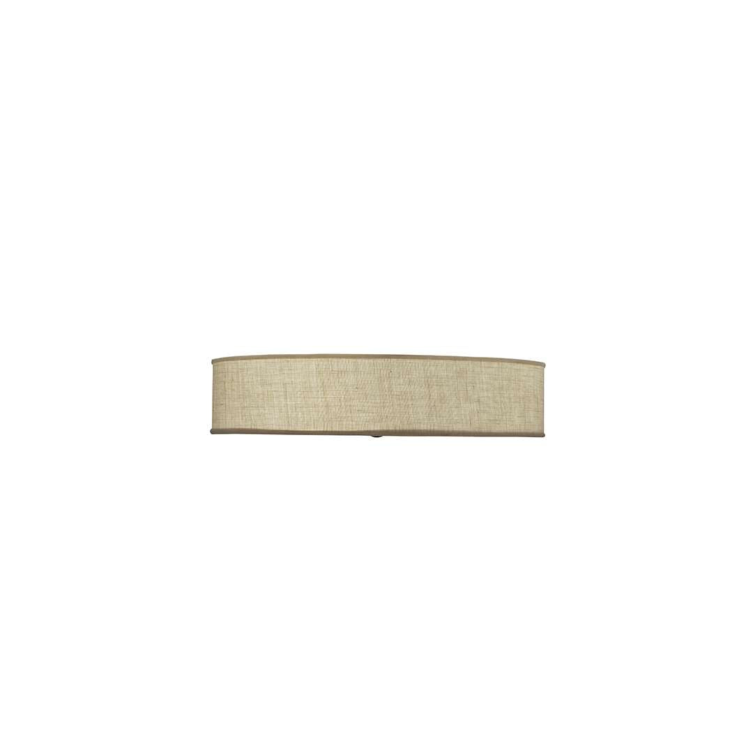 Cilindro 3 Light 36" Wide Semi-Flush Drum Ceiling Fixture with Off-White Shade - Nickel Finish