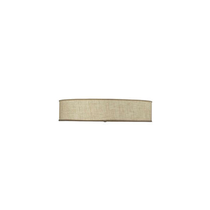 Cilindro 3 Light 36" Wide Semi-Flush Drum Ceiling Fixture with Off-White Shade - Nickel Finish